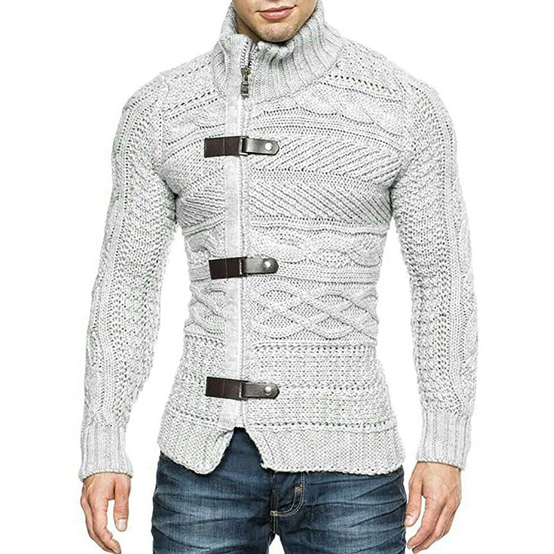 Men's Round Neck Sweater Casual Knitted Sweater