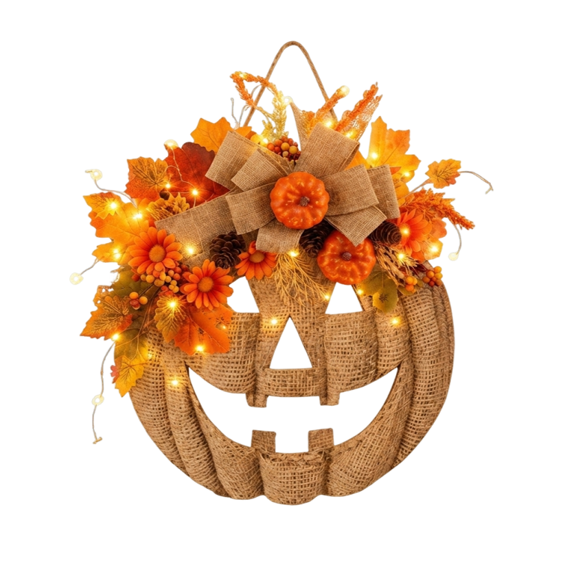 Graddi PumpkinGlow Wreath