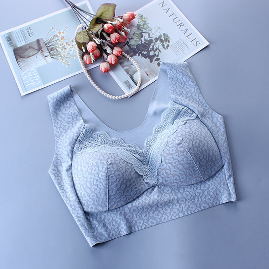 Women's Thin Wireless Side Push Up Large Size Bra