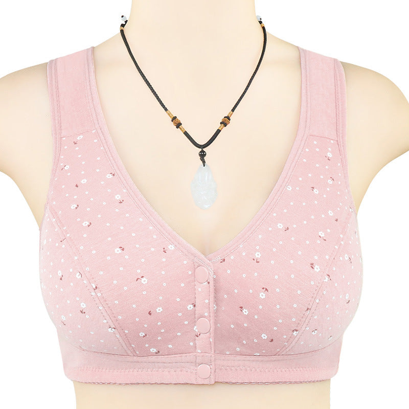 Ladies Cotton Tank Front Button Bra